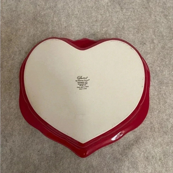 Princess House Pavillion Berry Heart Shaped Red Bake and Serve Bowl Pan - Picture 14 of 14